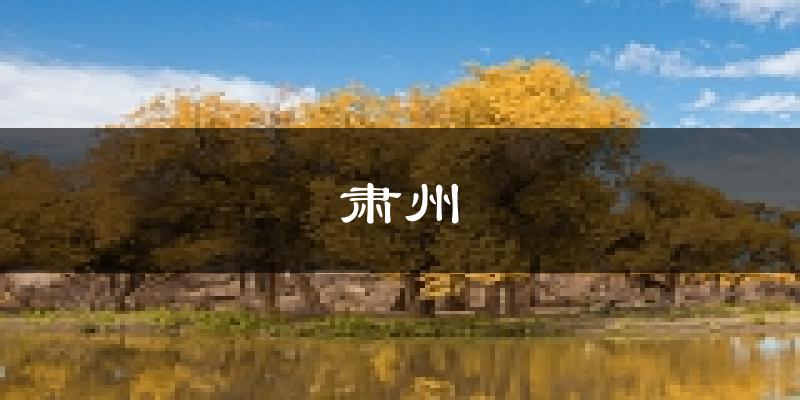 酒泉肃州天气预报未来一周